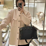  Clean-Lined shoulder bag front view 7