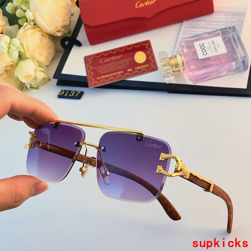 Angled view of Cartier unisex sunglasses