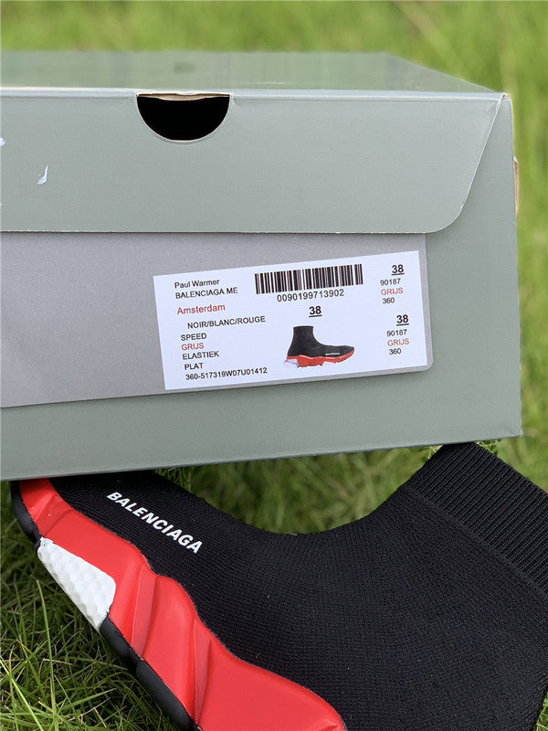 Balenciaga Red Chelsea Boots - Front View