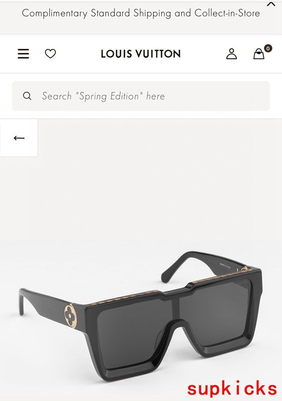Front view of Louis Vuitton unisex sunglasses