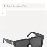 Front view of Louis Vuitton unisex sunglasses