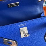 Side view of considered structured handbag
