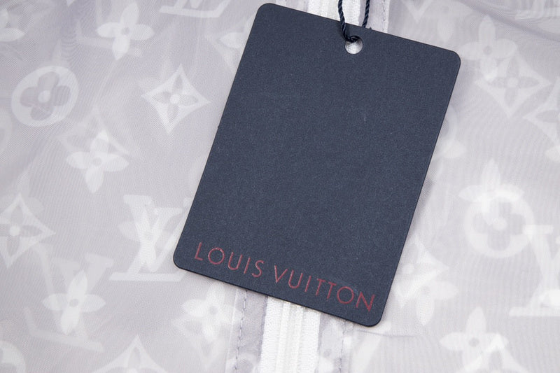 Back view of Louis Vuitton luxury clothing with monogram-inspired silhouette