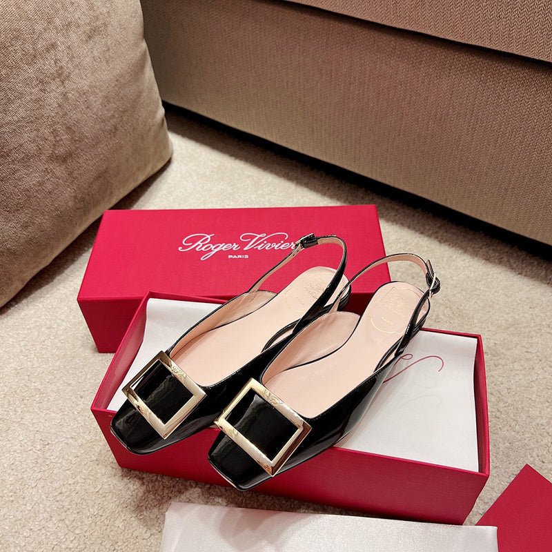 Close-up of Roger Vivier shoes craftsmanship