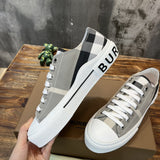 Burberry White High-Top Sneakers - Heel Detail View