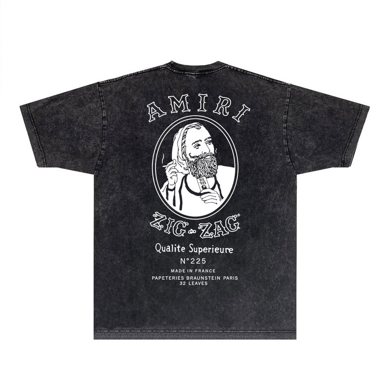 Close-up of Amiri t-shirt craftsmanship