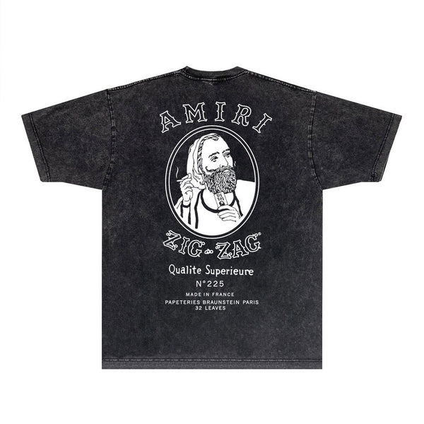 Close-up of Amiri t-shirt craftsmanship