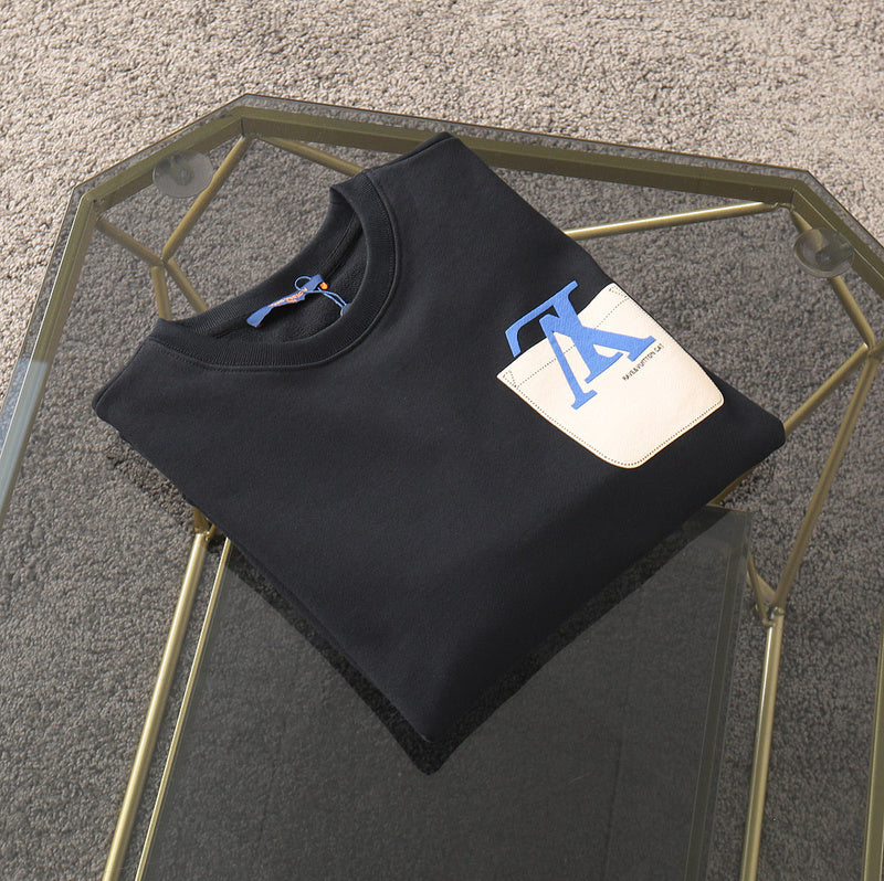 Close-up detail shot of Louis Vuitton luxury clothing with tailored silhouette