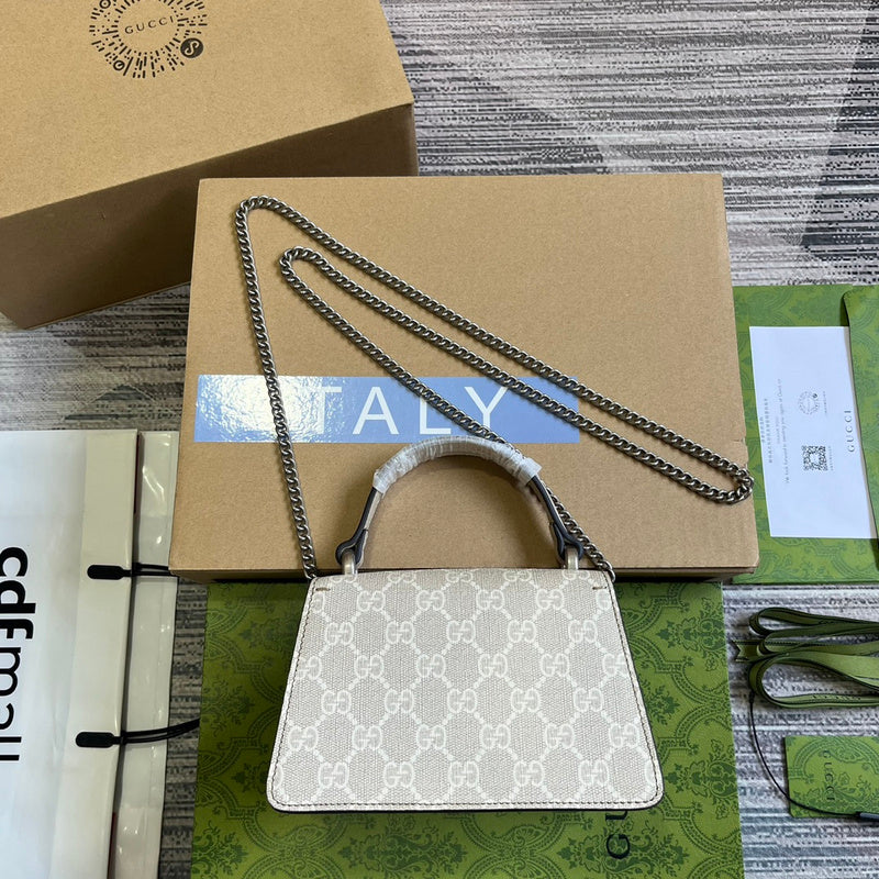 Side profile of signature structured women's handbag – women's statement bag