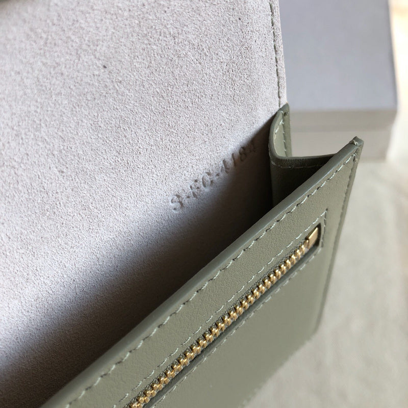 Close-up detail of understated bag design