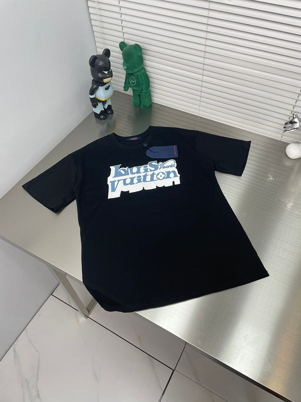 Front view of Louis Vuitton cotton t-shirt with monogram-inspired silhouette