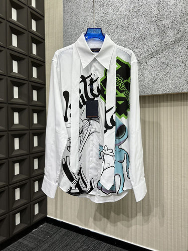Front view of Louis Vuitton luxury clothing with streetwear-inspired cut