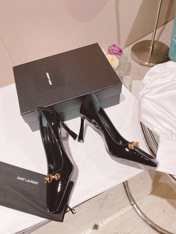 Saint Laurent luxury shoes close-up — premium authentic designer style