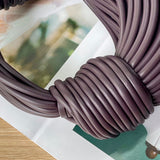 Statement Faux Leather Handbag - Smooth Faux-Leather Exterior | Women's Everyday Carry Handbag #1661 - styled full view (image 7) of designer-inspired handbag