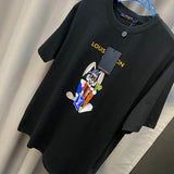 Close-up detail shot of Louis Vuitton cotton t-shirt with tailored silhouette
