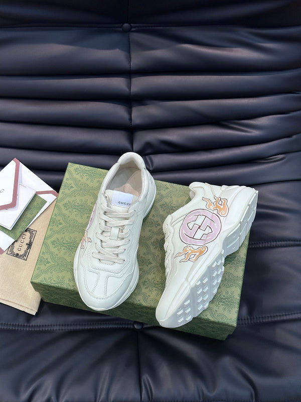 Gucci crisp white luxury sneakers view 7 cushioned comfort fit