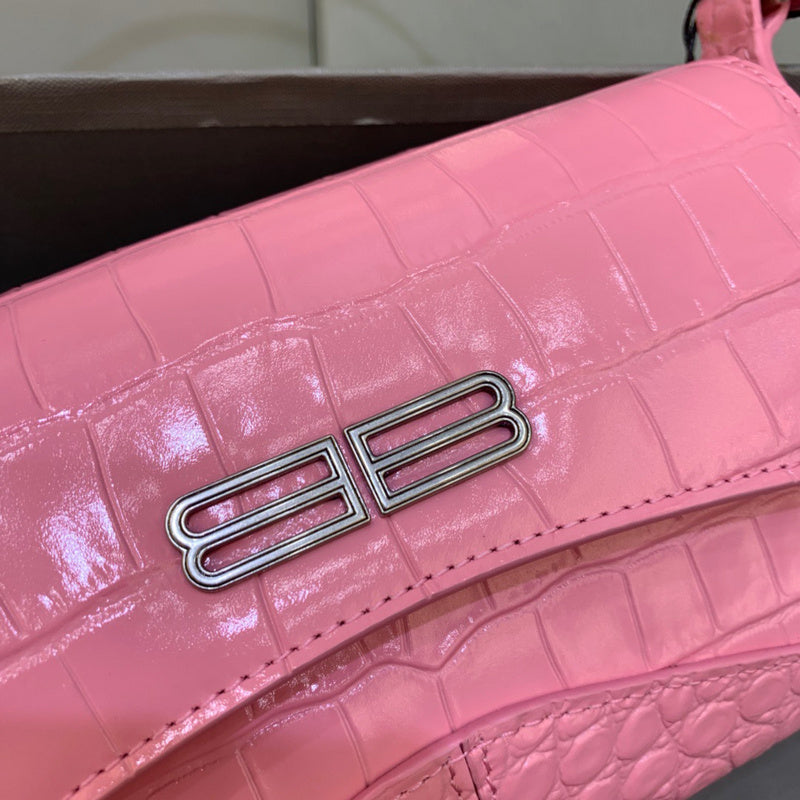 Bold Faux Leather Handbag - Polished Finish | Women's Premium Handbag #437 - interior view (image 6) of designer-inspired handbag