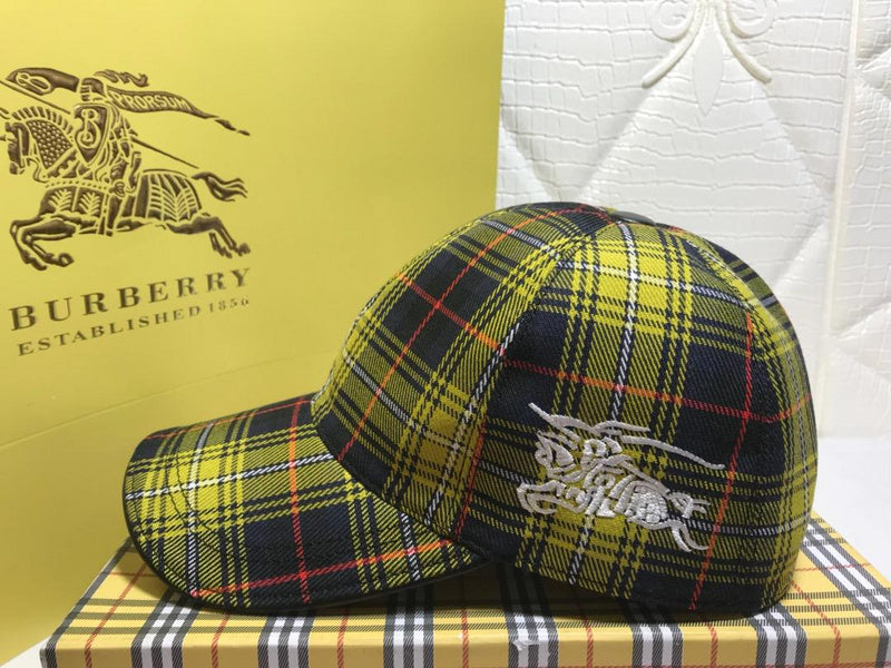 Close-up detail view of Burberry unisex cap