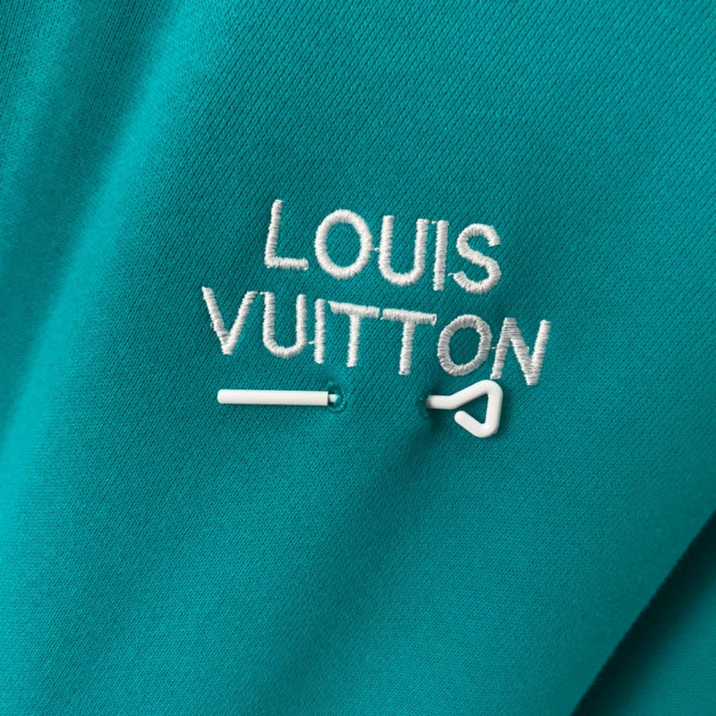 Front view of Louis Vuitton luxury clothing with logo-detail design