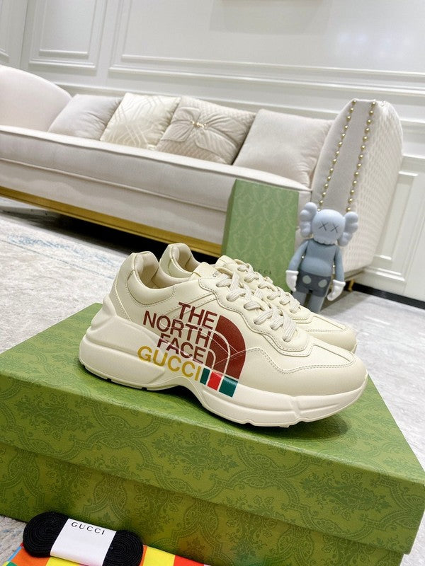 Gucci neutral cream luxury sneakers view 10 signature lace-up style