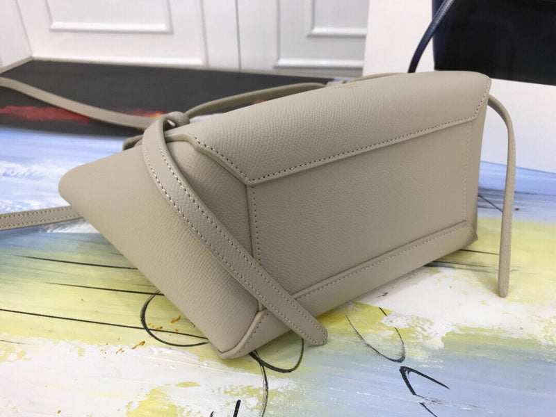 Side profile of signature structured women's handbag – women's premium purse