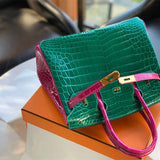 Side view of everyday-ready structured handbag
