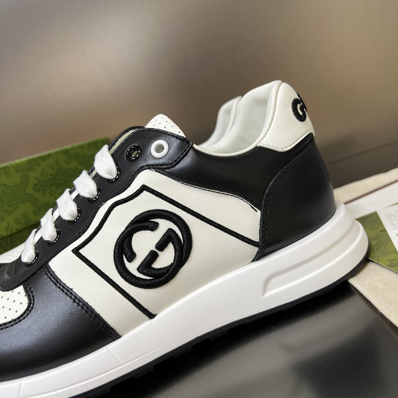 Gucci soft grey luxury sneakers view 6 chunky sole construction