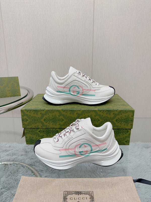 Gucci sneakers detailed view showing premium designer craftsmanship