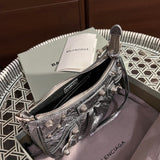 Close-up detail of refined sleek women's handbag – women's statement bag