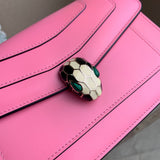 Polished Faux Leather Handbag - Polished Finish | Women's Luxury Handbag #1682 - styled full view (image 7) of designer-inspired handbag