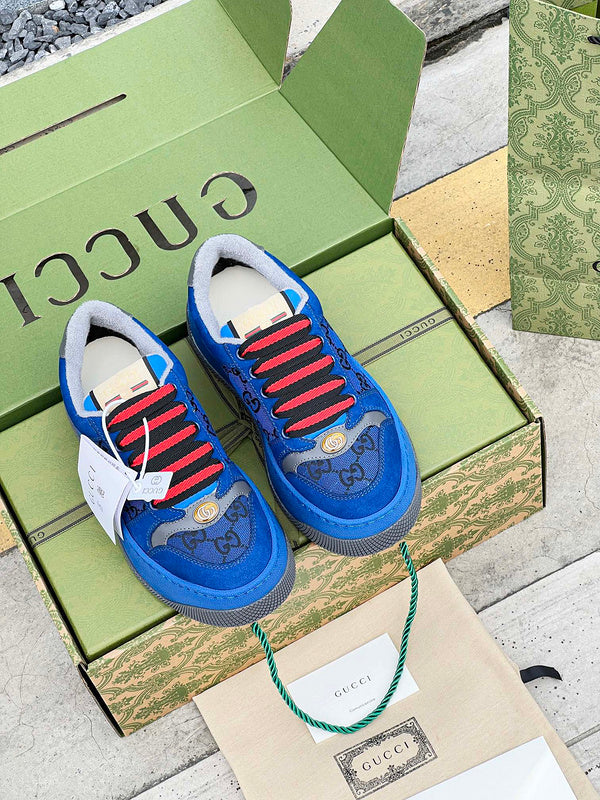 Gucci sneakers detailed view showing premium designer craftsmanship