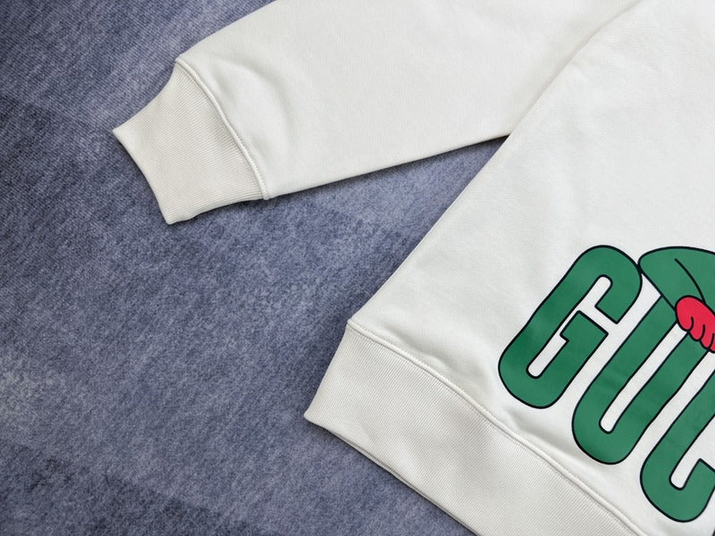 Full styled look of Gucci luxury clothing with signature branding