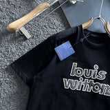 Flat lay presentation of Louis Vuitton cotton t-shirt with relaxed-fit cut