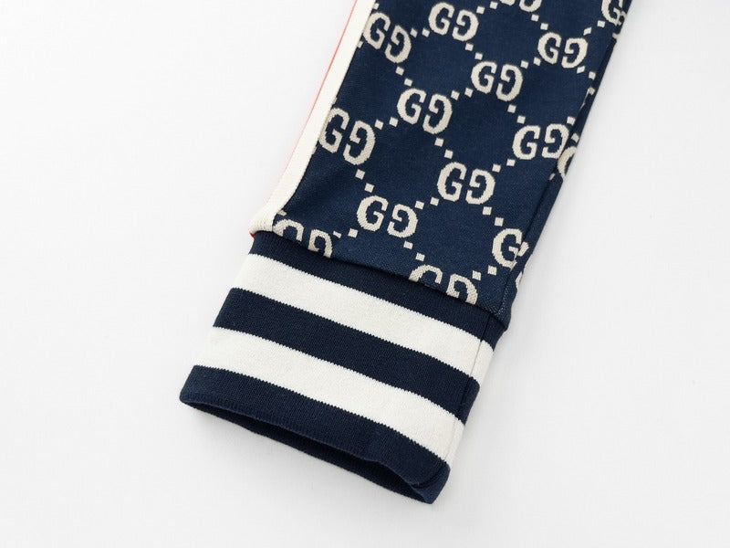 Full styled look of Gucci luxury clothing with logo-detail design