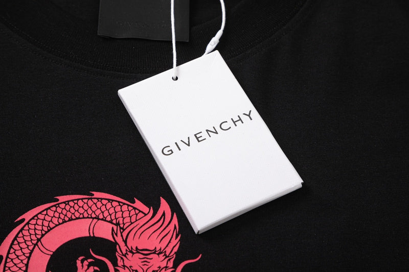 Close-up detail shot of Givenchy luxury clothing with signature branding