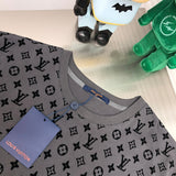 Close-up detail shot of Louis Vuitton cotton t-shirt with relaxed-fit cut