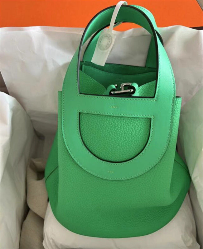 Close-up detail of poised bag design