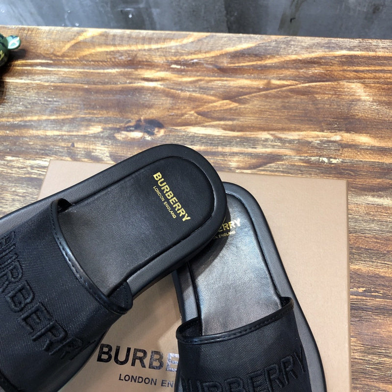 Burberry Burgundy Classic Ballet Flats - Angled View