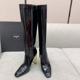 Close-up of Saint Laurent shoes craftsmanship