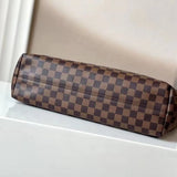 Back view of sleek everyday-luxe women's handbag – women's designer-style accessory