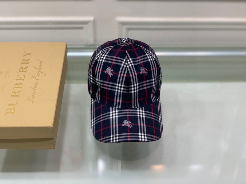 Close-up detail view of Burberry unisex cap