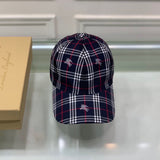Close-up detail view of Burberry unisex cap