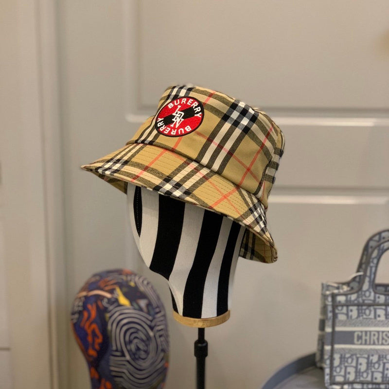 Close-up detail view of Burberry unisex cap