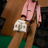 Back view of elevated signature women's handbag – women's premium purse
