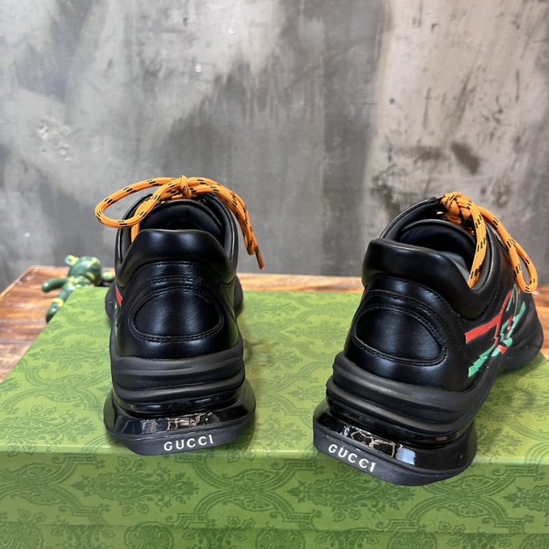 Gucci sneakers detailed view showing premium designer craftsmanship