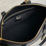  top-handle bag close-up of hardware and finish