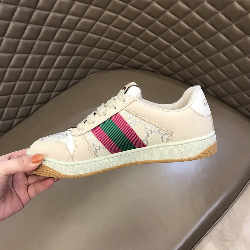 Gucci sneakers detailed view showing premium designer craftsmanship