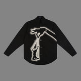 Side profile of Louis Vuitton luxury clothing with monogram-inspired silhouette