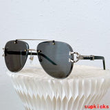 Close-up detail view of Cartier unisex sunglasses