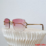Close-up detail view of Cartier unisex sunglasses